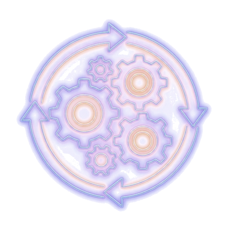 Neon gears — routine work running by itself