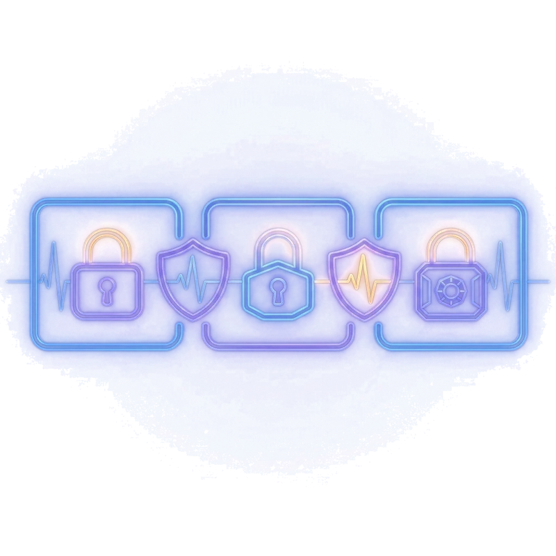 Neon dumbbell with pulse line — gyms and studios